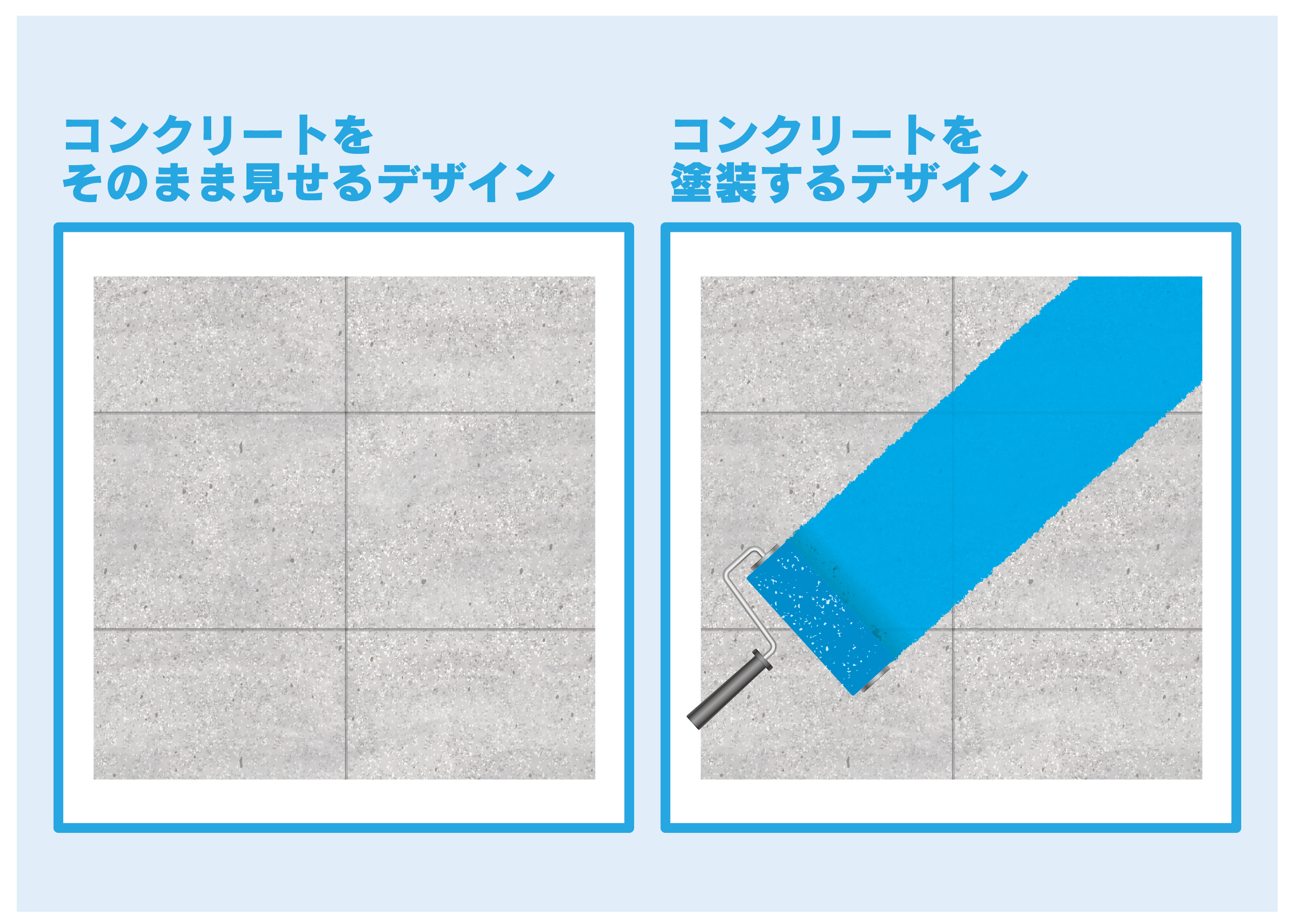 コンクリート打ちっぱなしのデザインの種類